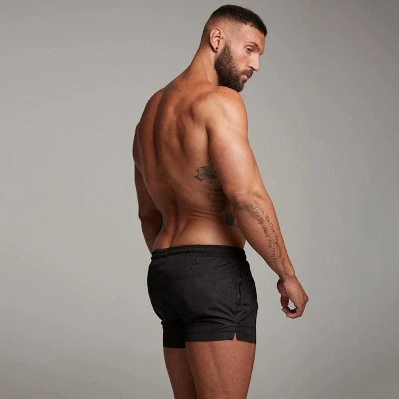 Kurze Herren-Badeshorts mit Tasche - Eckbert