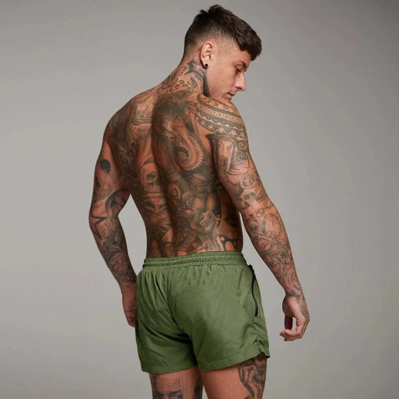 Kurze Herren-Badeshorts mit Tasche - Eckbert