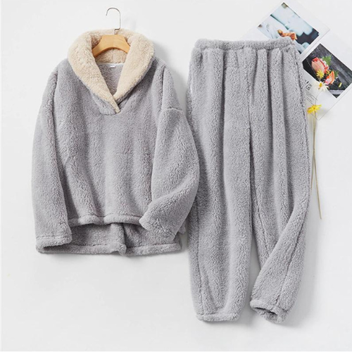 Lena – Gemütliches Fleece-Pyjama-Set für Damen – bequeme Nachtwäsche