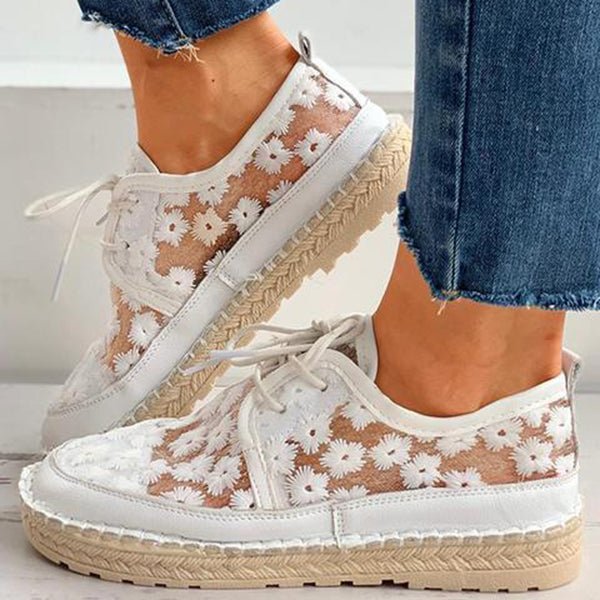 Arabella - Orthopädisch Stylischer, luftiger Schuh mit Blumenmuster