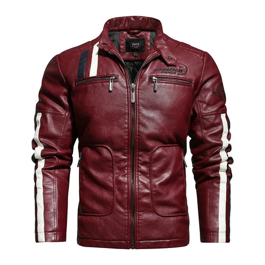 Herren Motorradjacke mit Vintage Stickerei - Franz