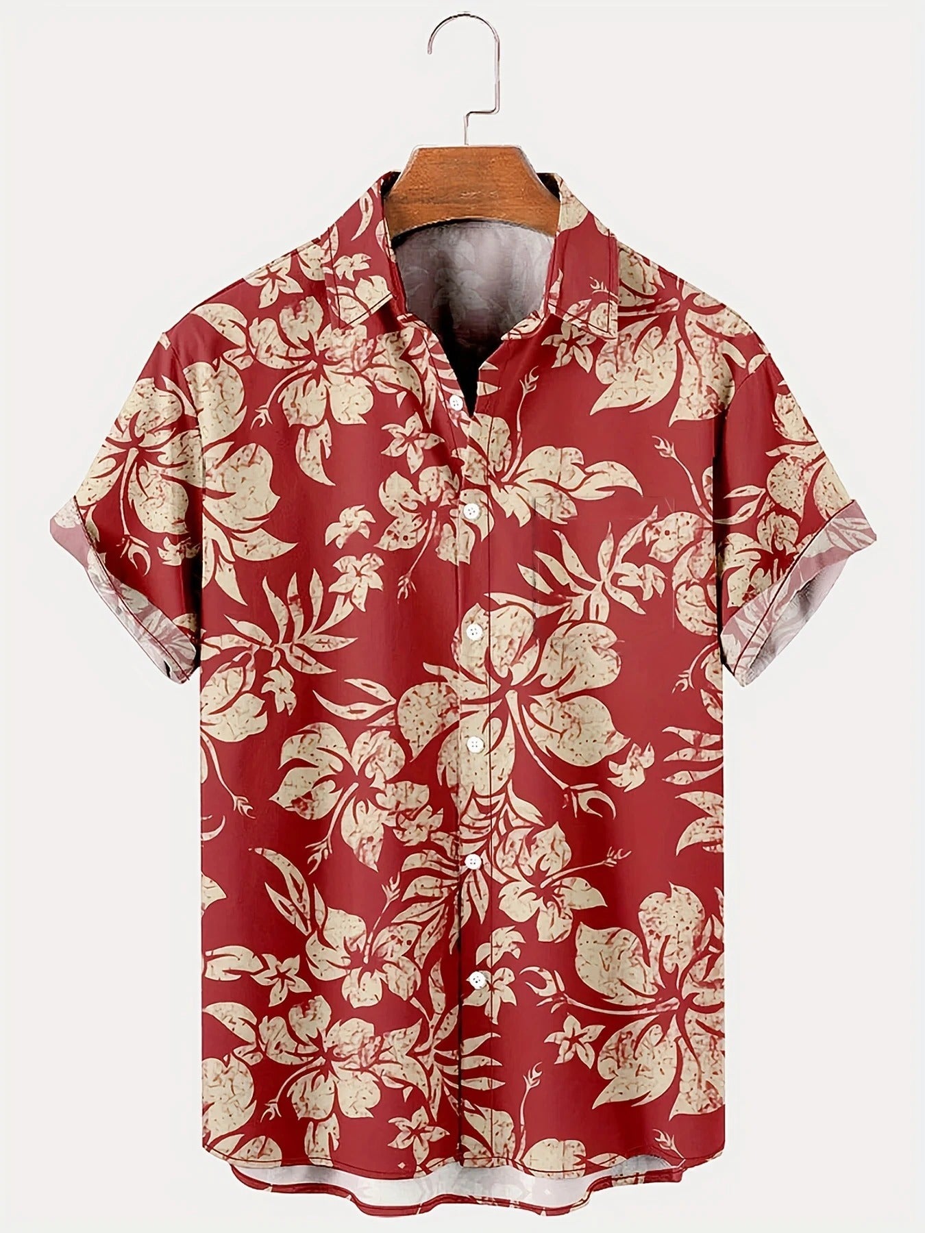 Floral print blau com hawaii shirt men - Bjorn