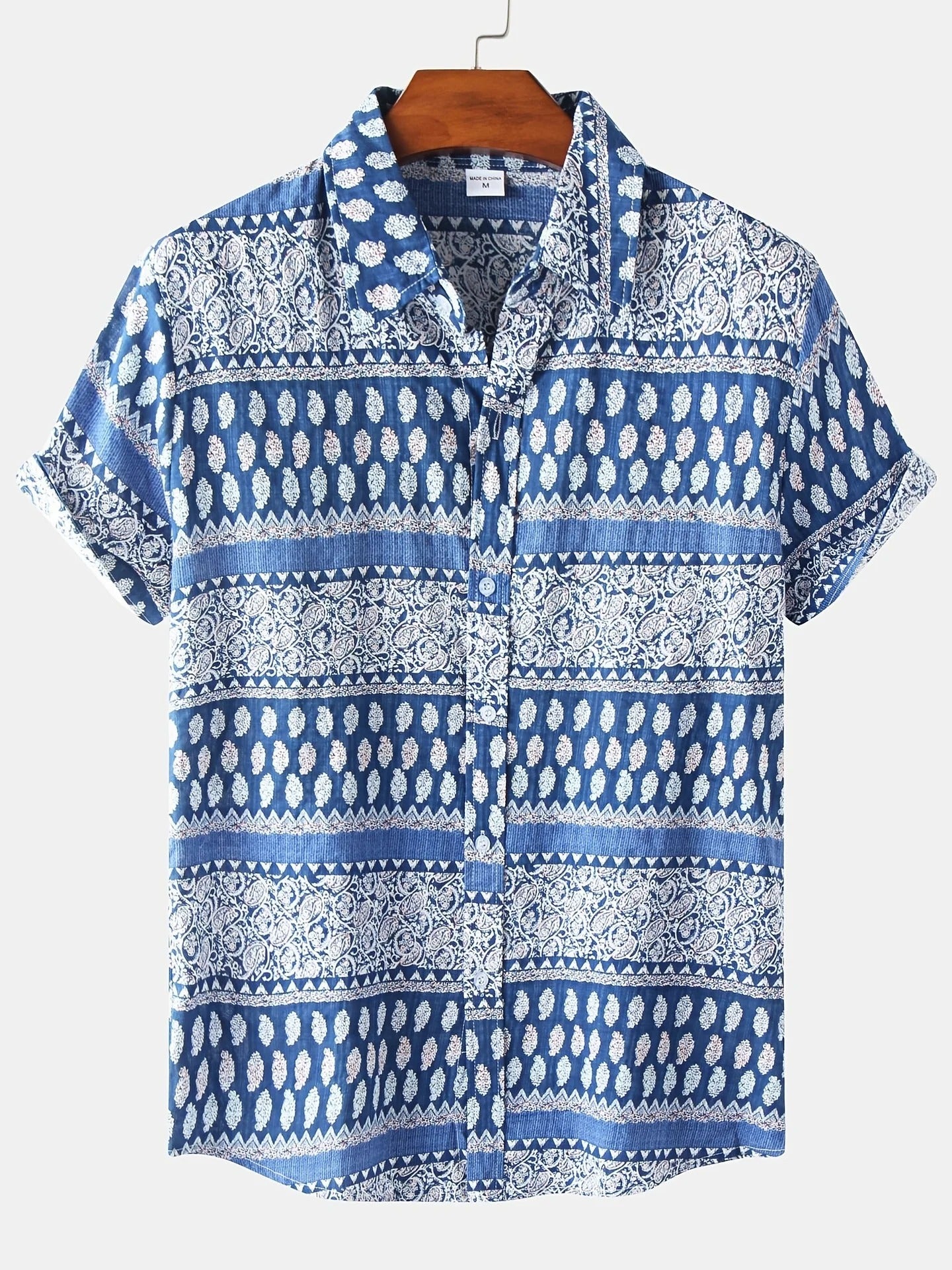 Floral print blau com hawaii shirt men - Bjorn