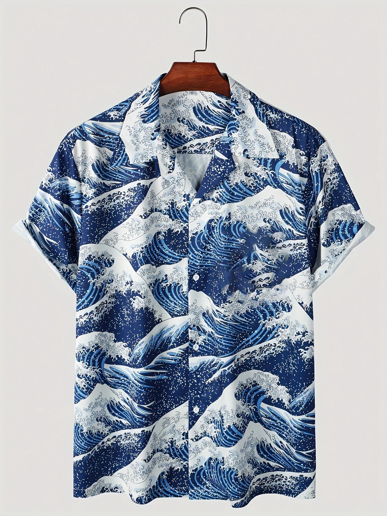 Floral print blau com hawaii shirt men - Bjorn