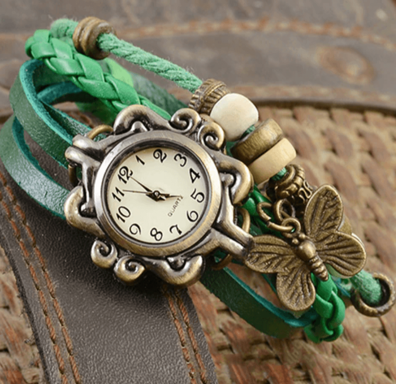 Adele – Damen-Accessoire-Uhr mit Vintage-Blumenarmband