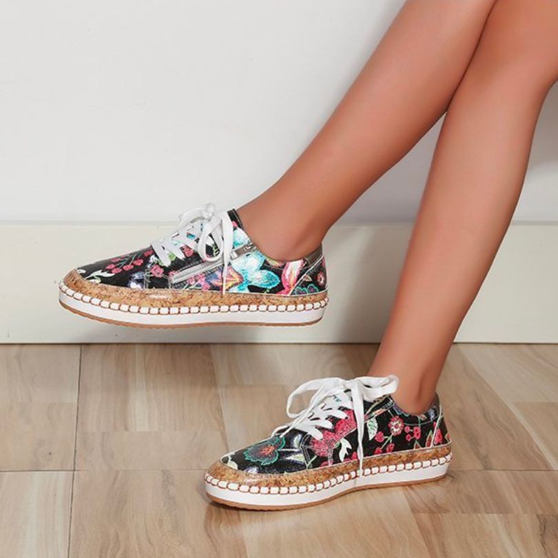 Lola - Orthopädische Florale Turnschuhe