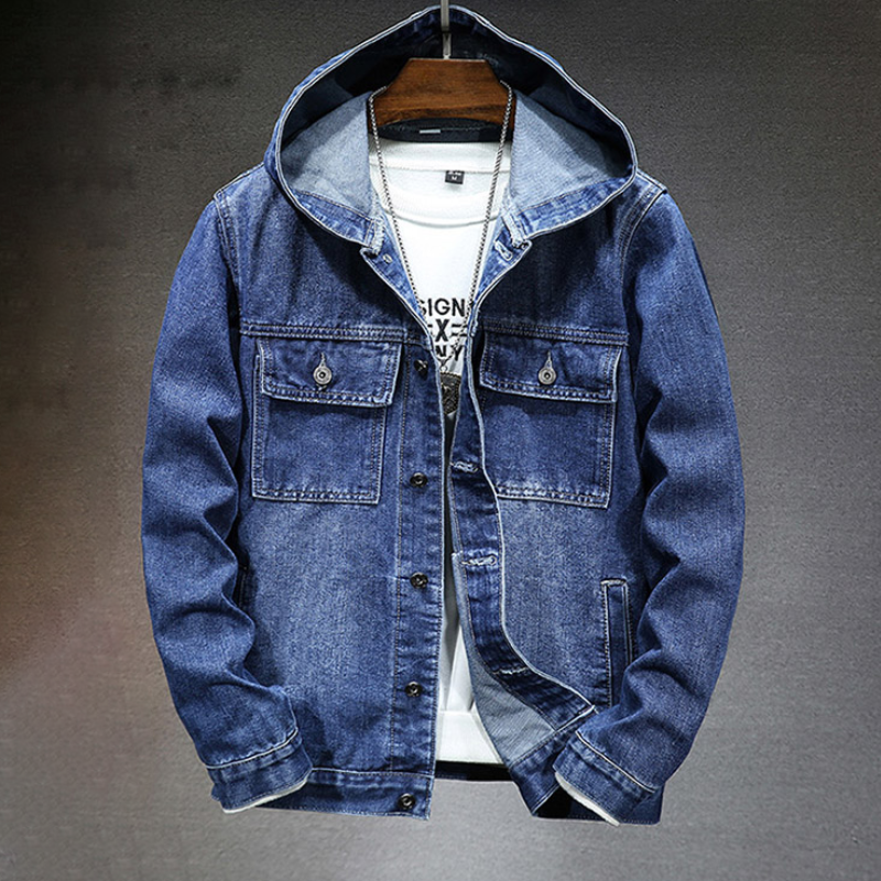 Lean - Urban Denim Jacke Mit Kapuze