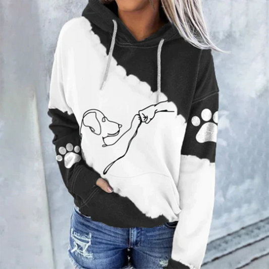 Rosamund - Trendiger hoodie mit hundedruck